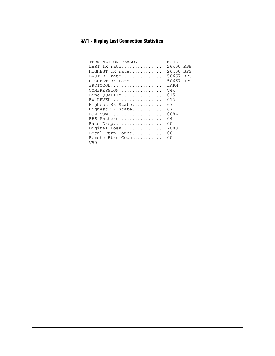 V1 - display last connection statistics | Longshine LCS-8156C1 User Manual | Page 65 / 194