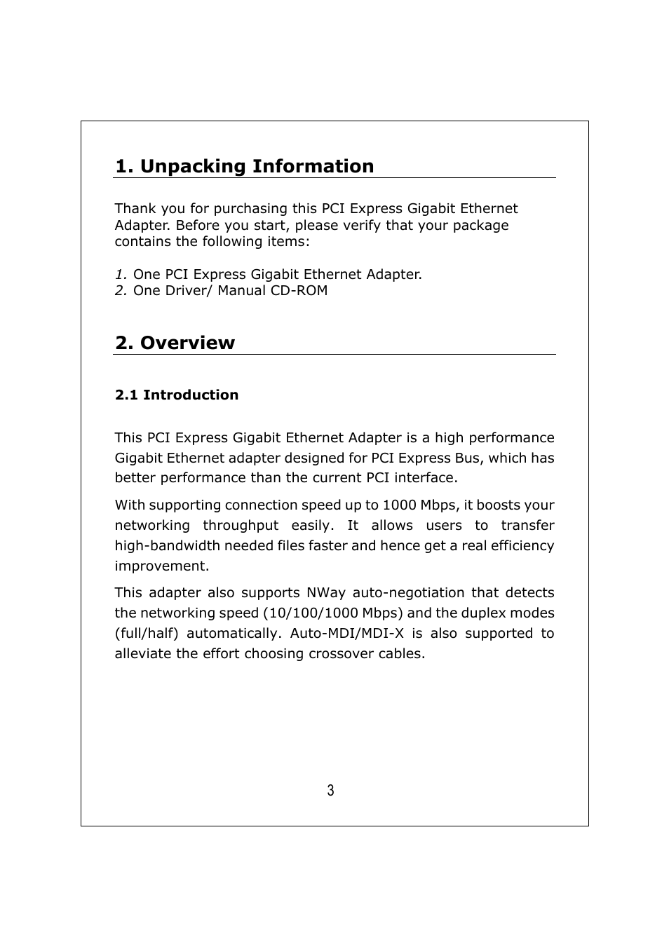 Unpacking information, Overview | Longshine LCS-8337TXR User Manual | Page 4 / 11
