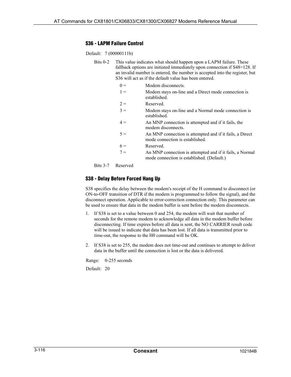 S29 - flash dial modifier time, S30 - disconnect inactivity timer, S31 - bit mapped options status | Longshine LCS-8560C1 User Manual | Page 156 / 220