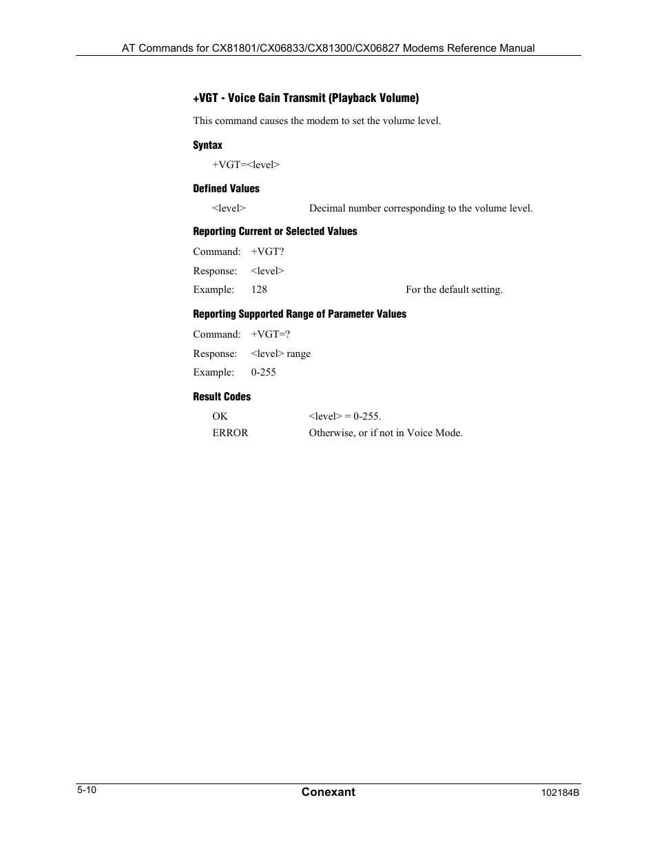 Reporting supported range of parameter values, Result codes | Longshine LCS-8560C1 User Manual | Page 200 / 220