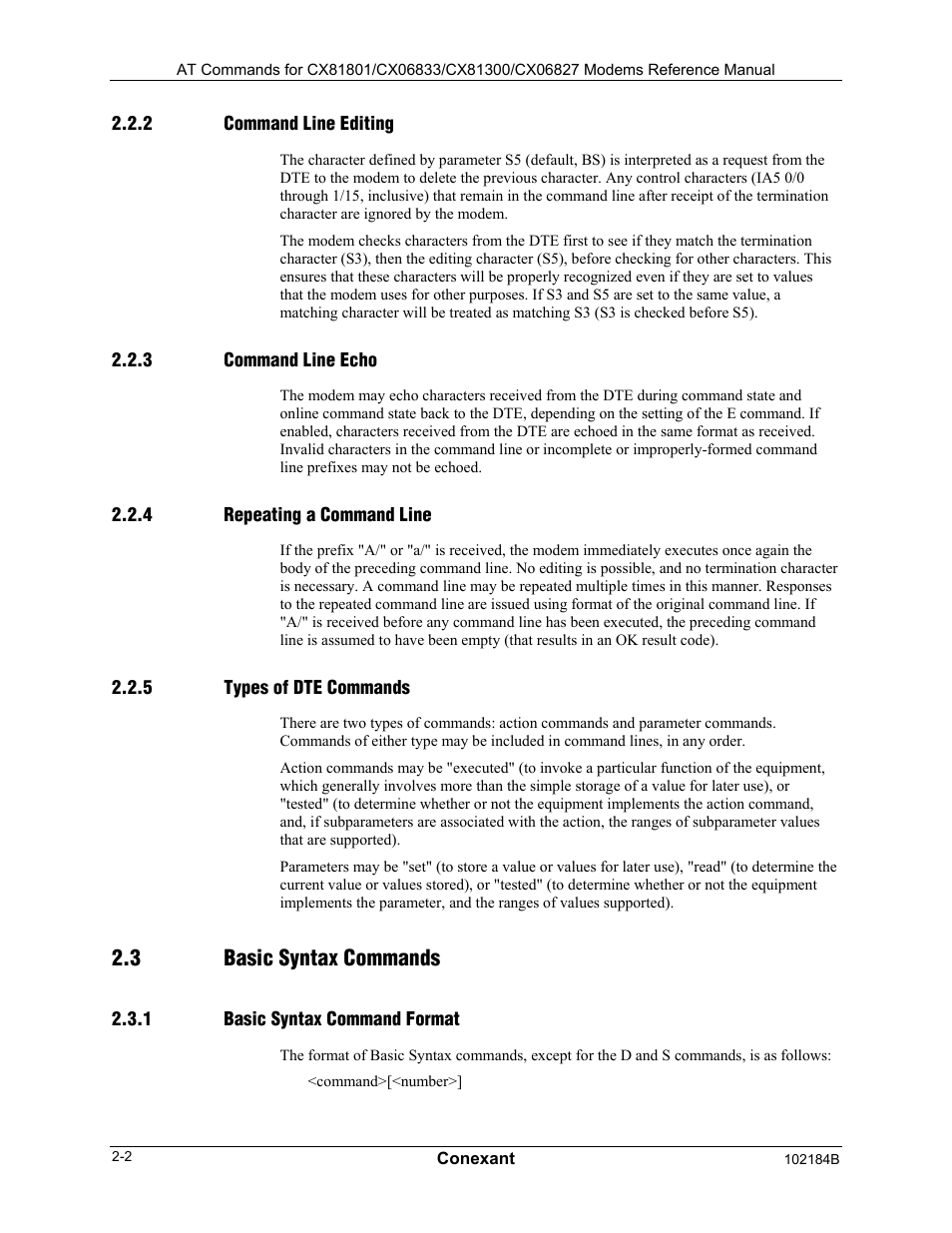Command line editing, Command line echo, Repeating a command line | Types of dte commands, Basic syntax commands, Basic syntax command format, 3 basic syntax commands | Longshine LCS-8560C1 User Manual | Page 30 / 220