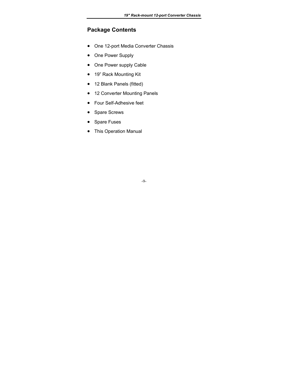Package contents | Longshine LCS-C819 User Manual | Page 12 / 29