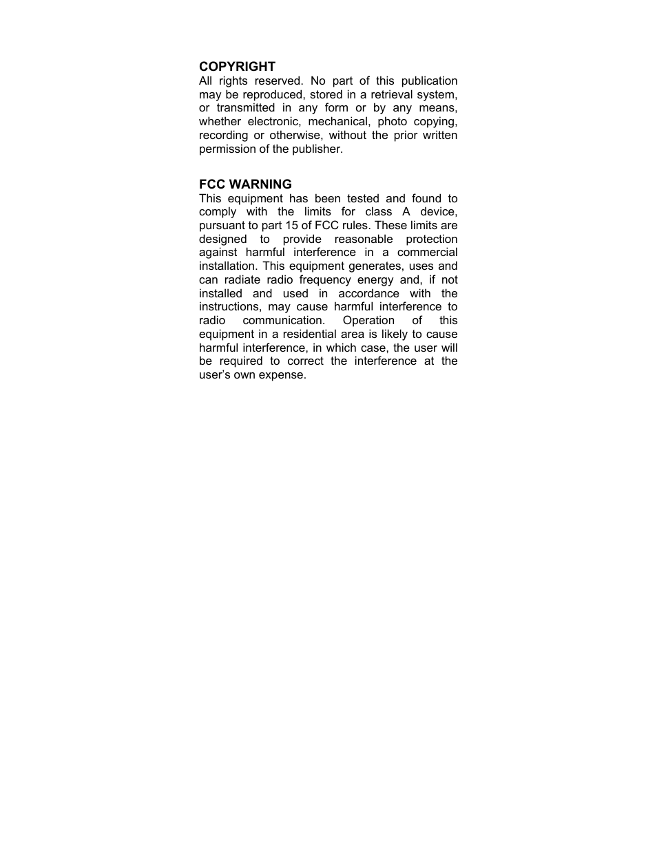 Copyright, Fcc warning | Longshine LCS-C819 User Manual | Page 2 / 29
