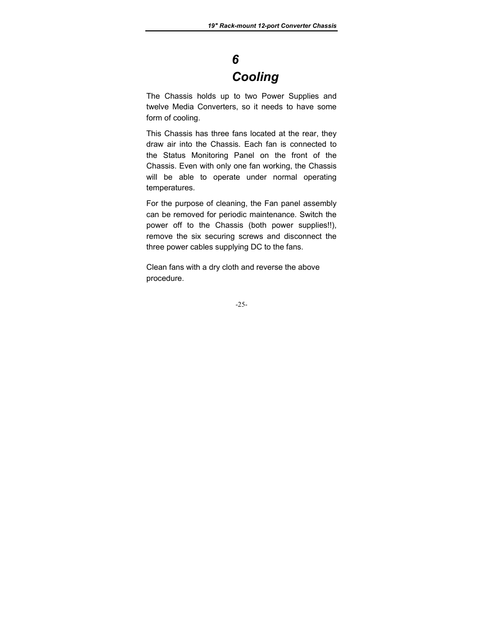Cooling, 6 cooling | Longshine LCS-C819 User Manual | Page 28 / 29