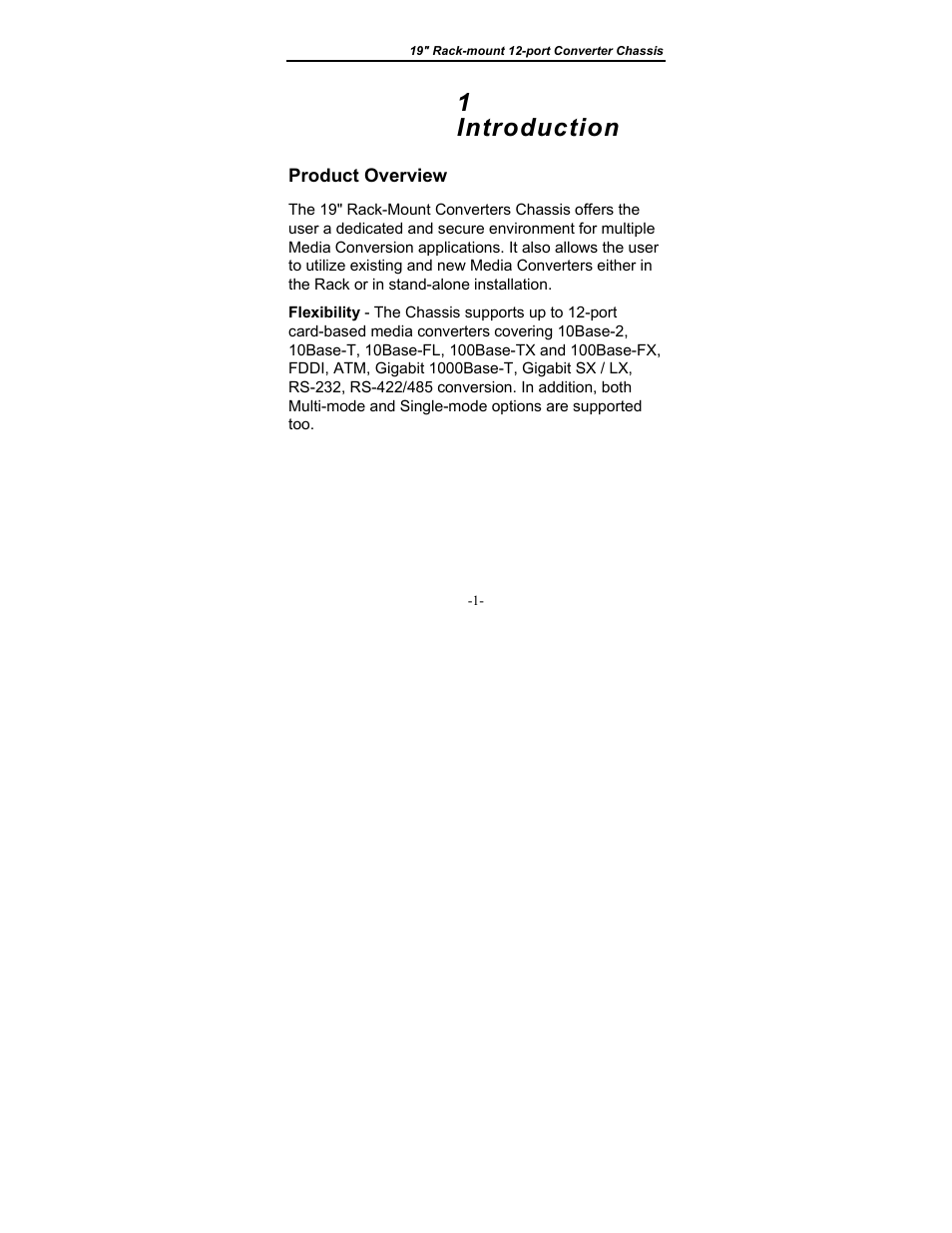 Introduction, Product overview, 1introduction | Longshine LCS-C819 User Manual | Page 4 / 29