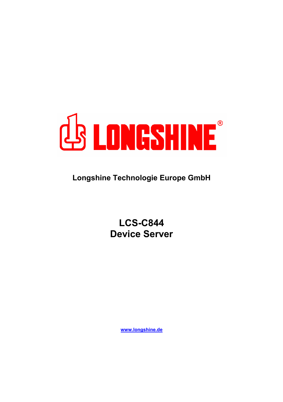 Longshine LCS-C844 User Manual | 56 pages