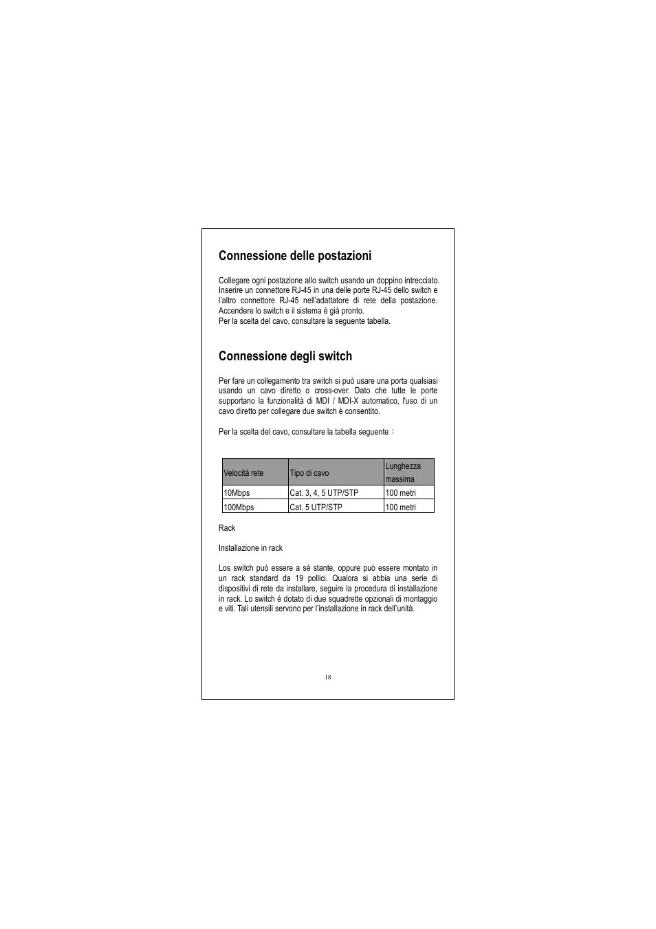 Connessione delle postazioni, Connessione degli switch | Longshine LCS-FS9116-B User Manual | Page 20 / 35