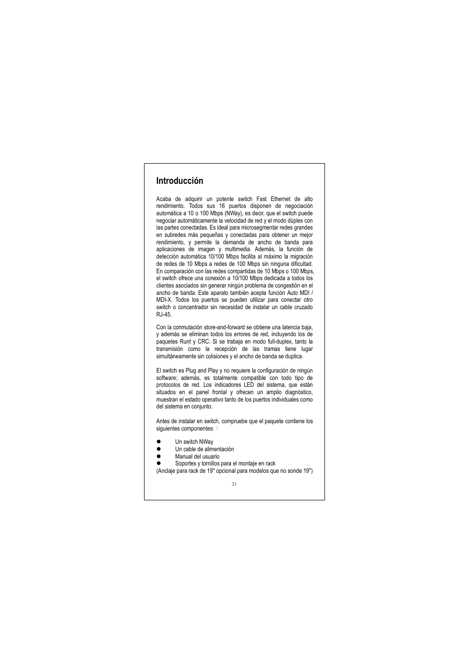 Introducción | Longshine LCS-FS9116-B User Manual | Page 23 / 35