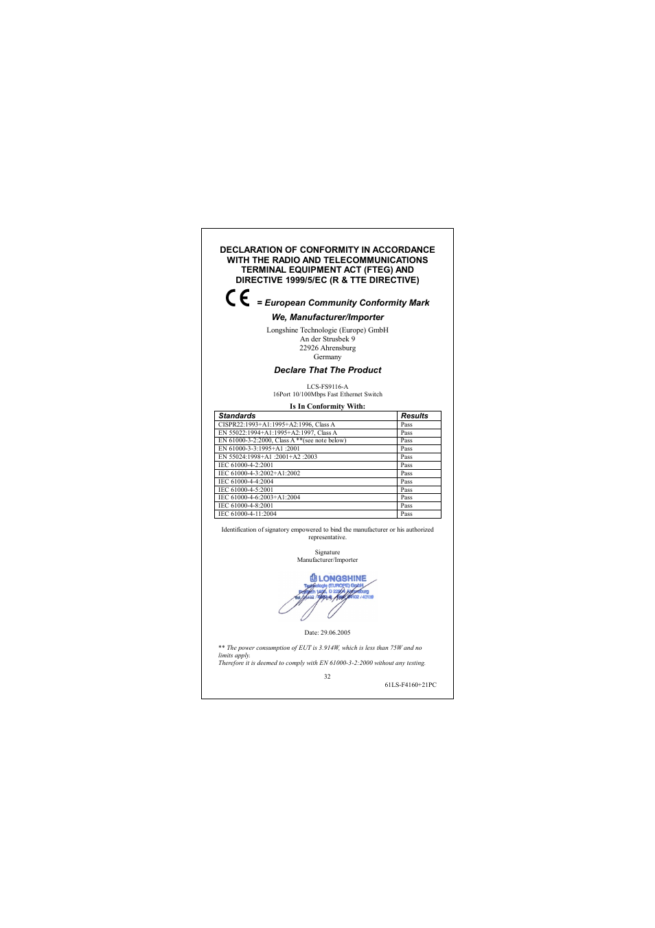 Longshine LCS-FS9116-B User Manual | Page 34 / 35