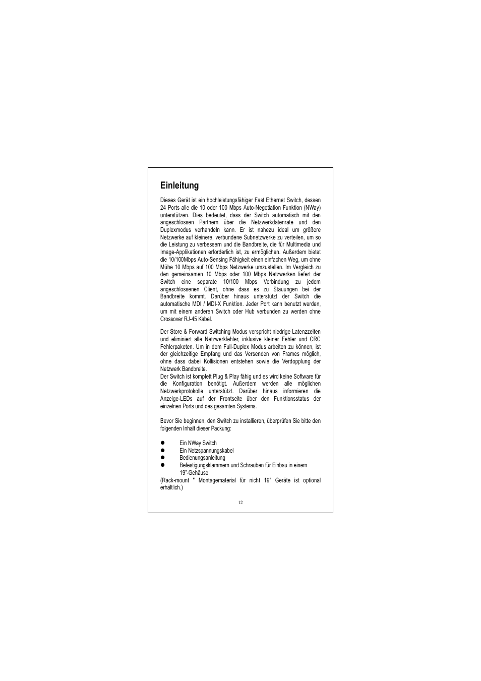 Einleitung | Longshine LCS-FS8124-B User Manual | Page 13 / 35