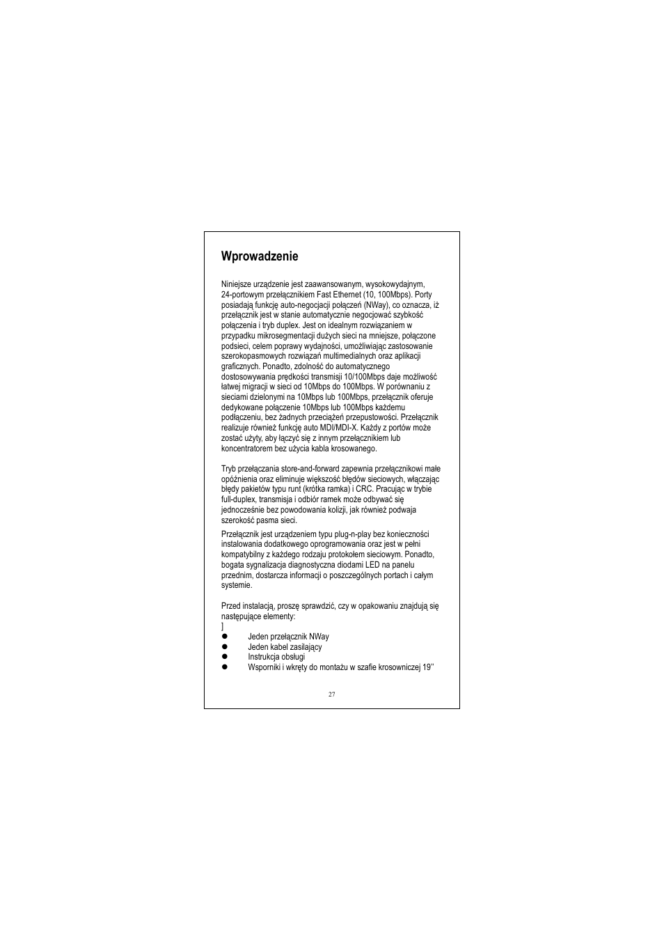 Wprowadzenie | Longshine LCS-FS8124-B User Manual | Page 28 / 35