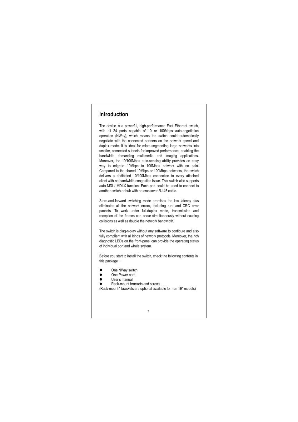 Introduction | Longshine LCS-FS8124-B User Manual | Page 3 / 35