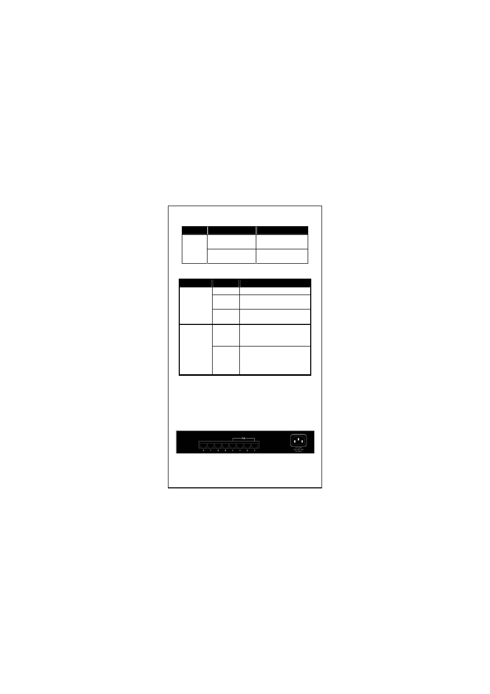 System led, Power, Port leds | 10/100m, The rear panel | Longshine LCS-FSP8108-4 User Manual | Page 5 / 9