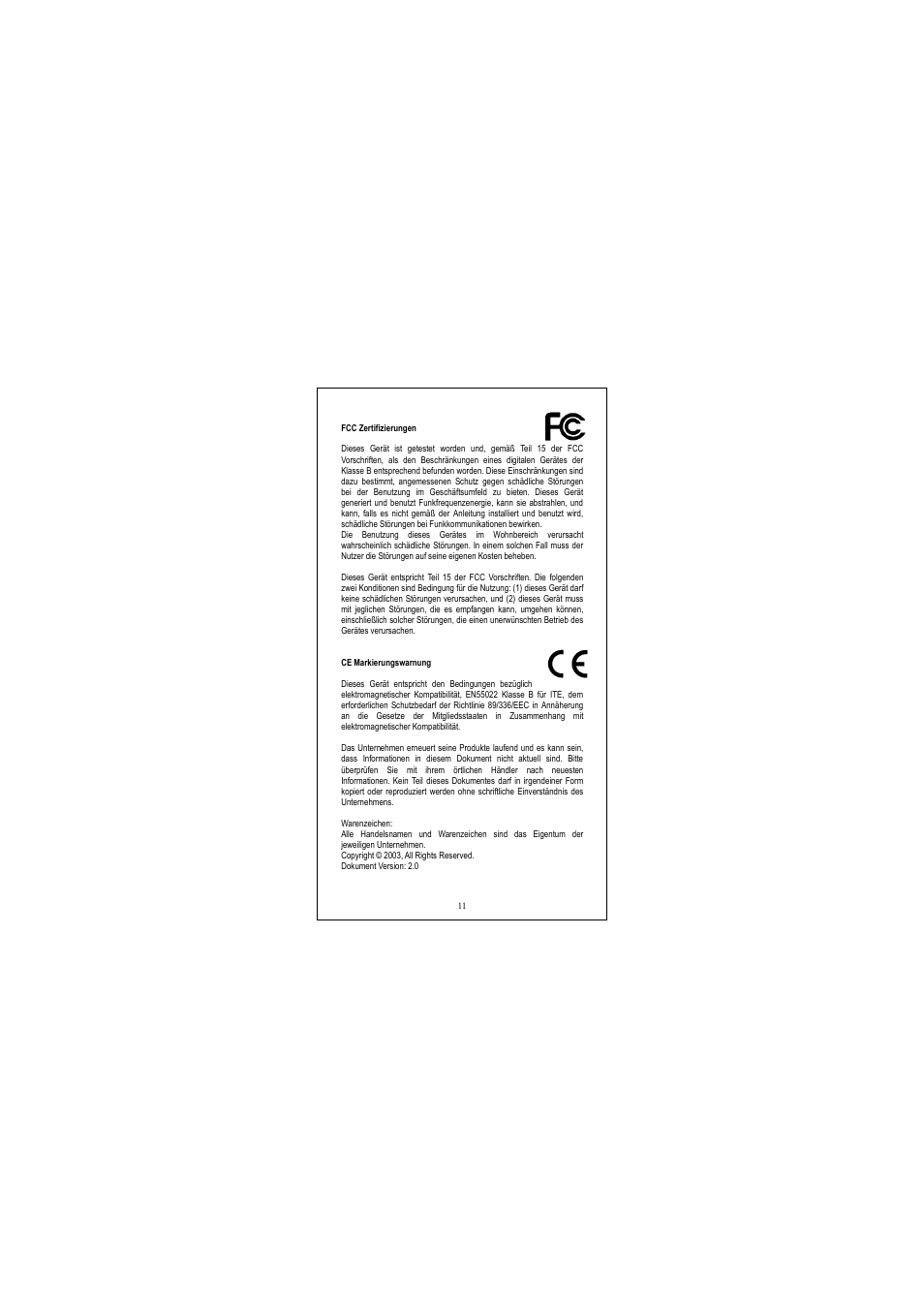 Fcc zertifizierungen | Longshine LCS-GS7108-D User Manual | Page 11 / 36