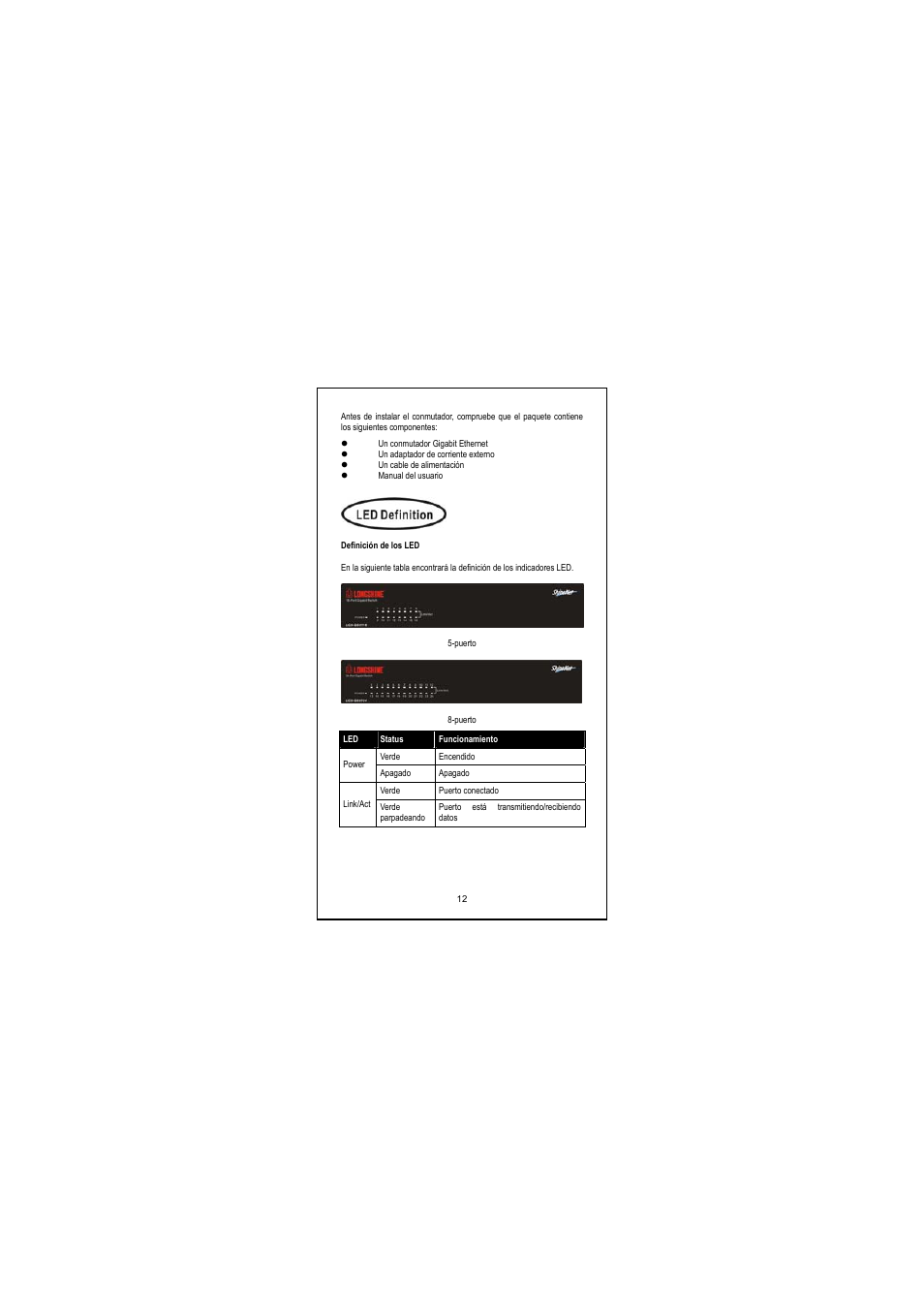 Longshine LCS-GS8116-A User Manual | Page 13 / 32