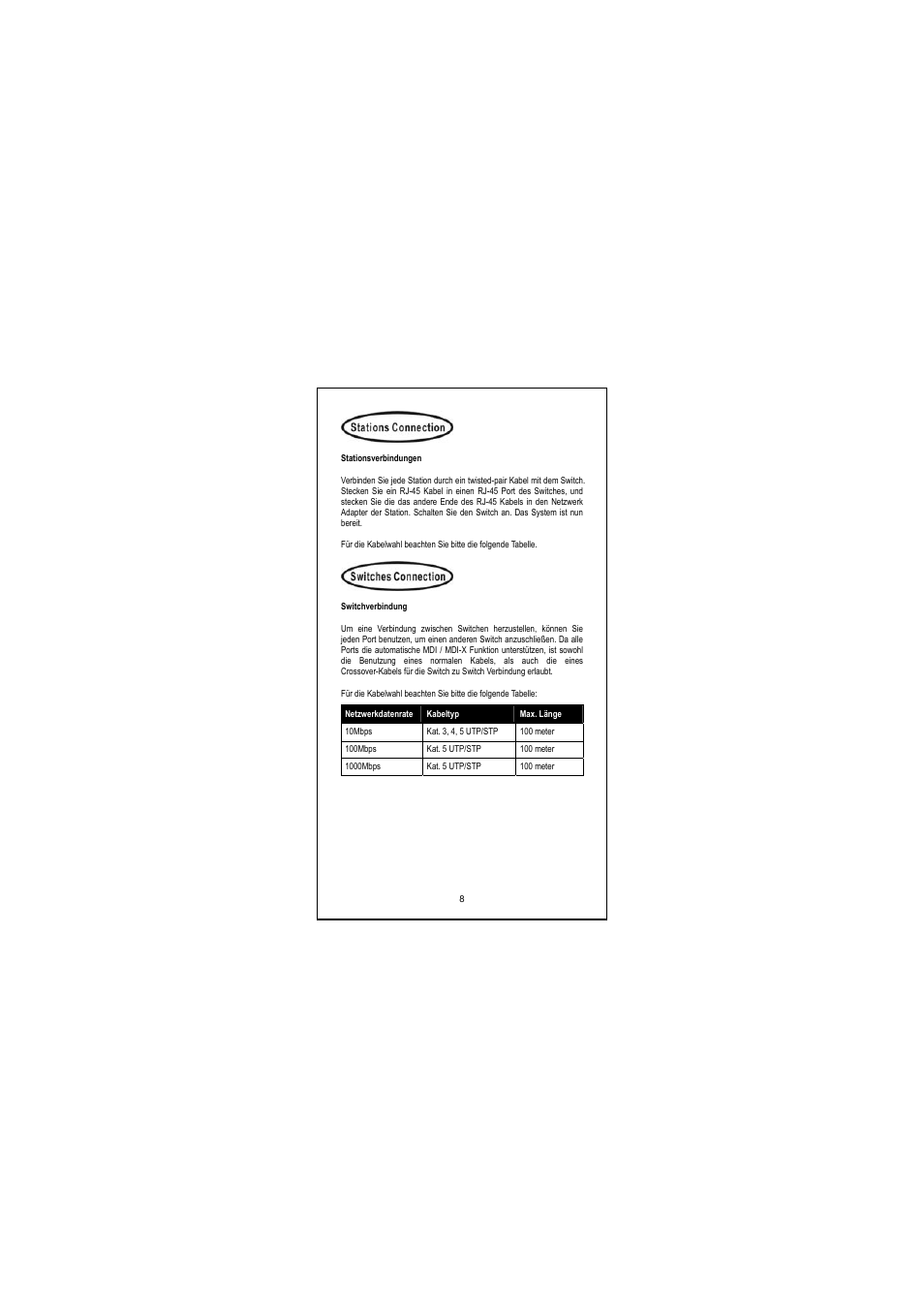 Switchverbindung | Longshine LCS-GS8116-A User Manual | Page 9 / 32