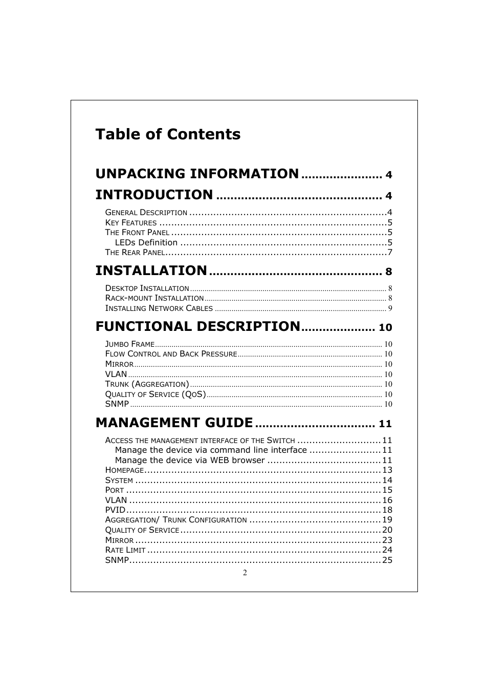 Longshine LCS-GS9428 User Manual | Page 2 / 46