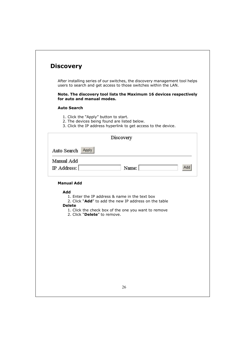 Discovery | Longshine LCS-GS9428 User Manual | Page 26 / 46