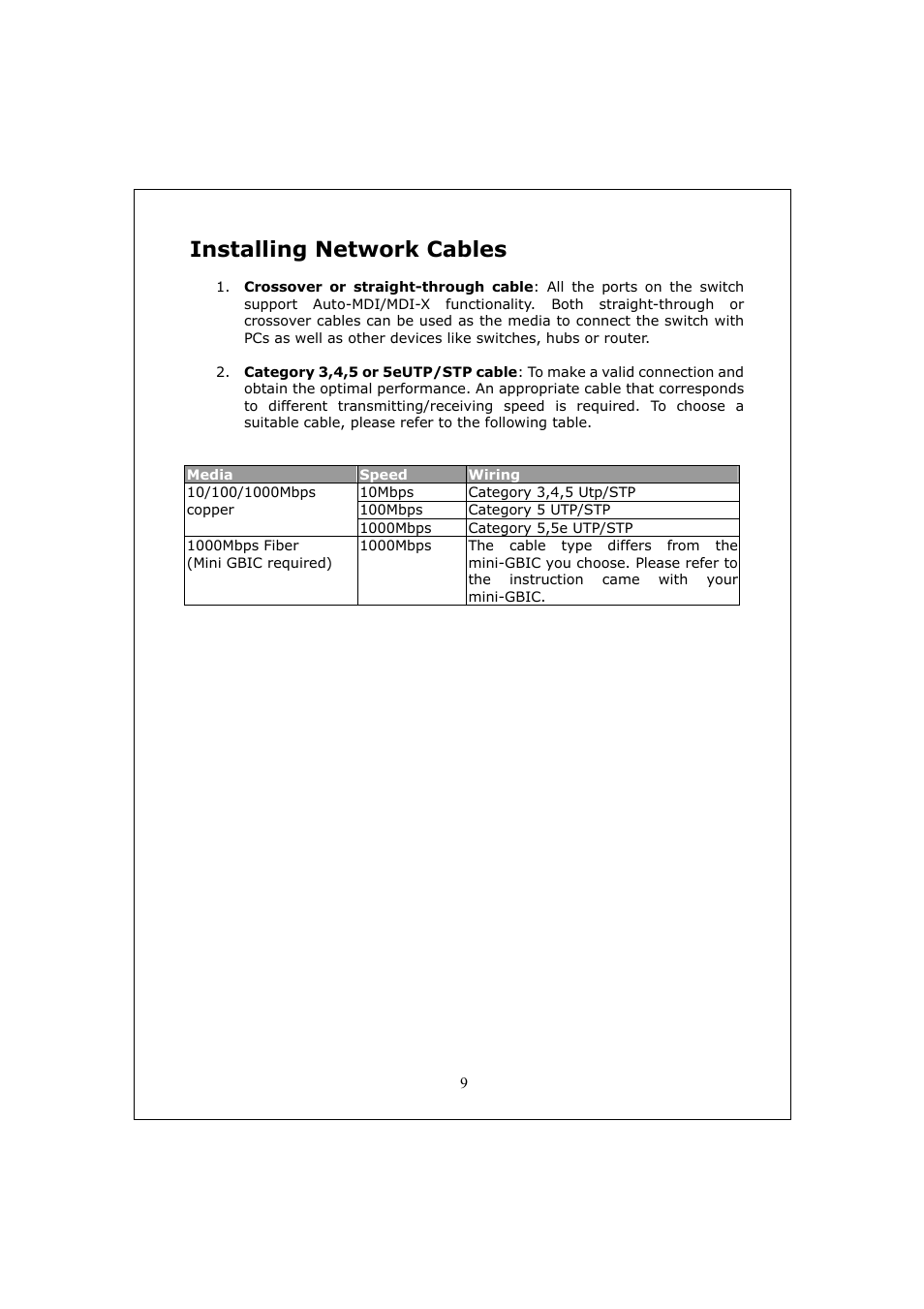 Installing network cables | Longshine LCS-GS9428 User Manual | Page 9 / 46