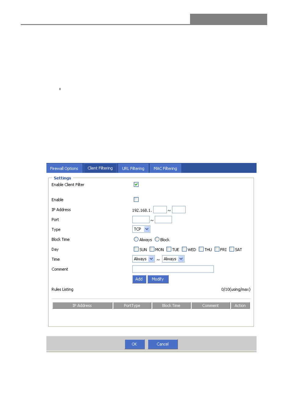 2 client filtering, Ip sharing router | Longshine LCS-IR2114-D User Manual | Page 41 / 53