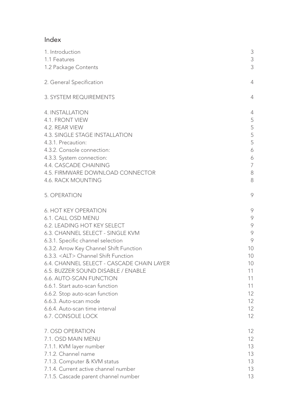 Index | Longshine LCS-K916 User Manual | Page 2 / 21