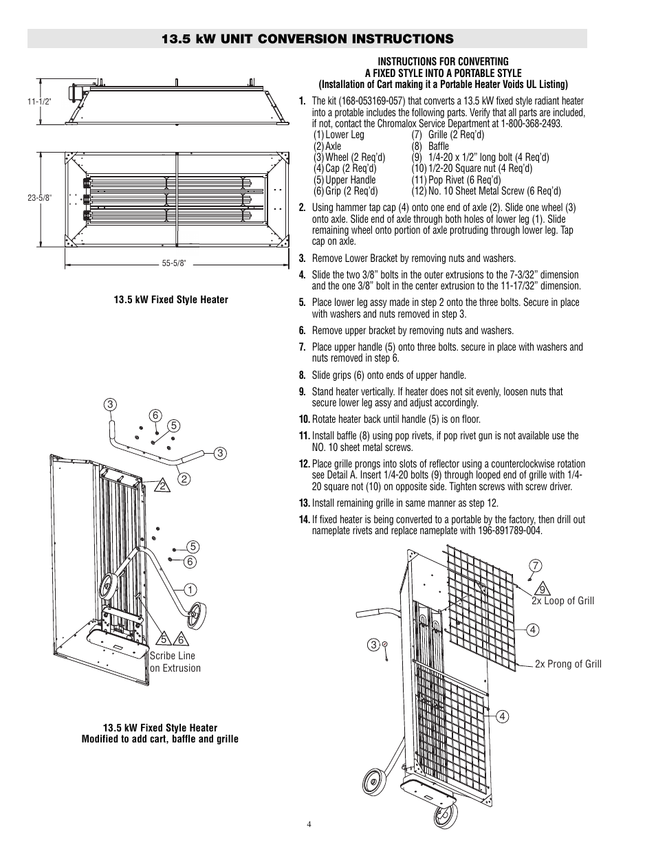 5 kw unit conversion instructions | Chromalox STAR-06A User Manual | Page 4 / 6