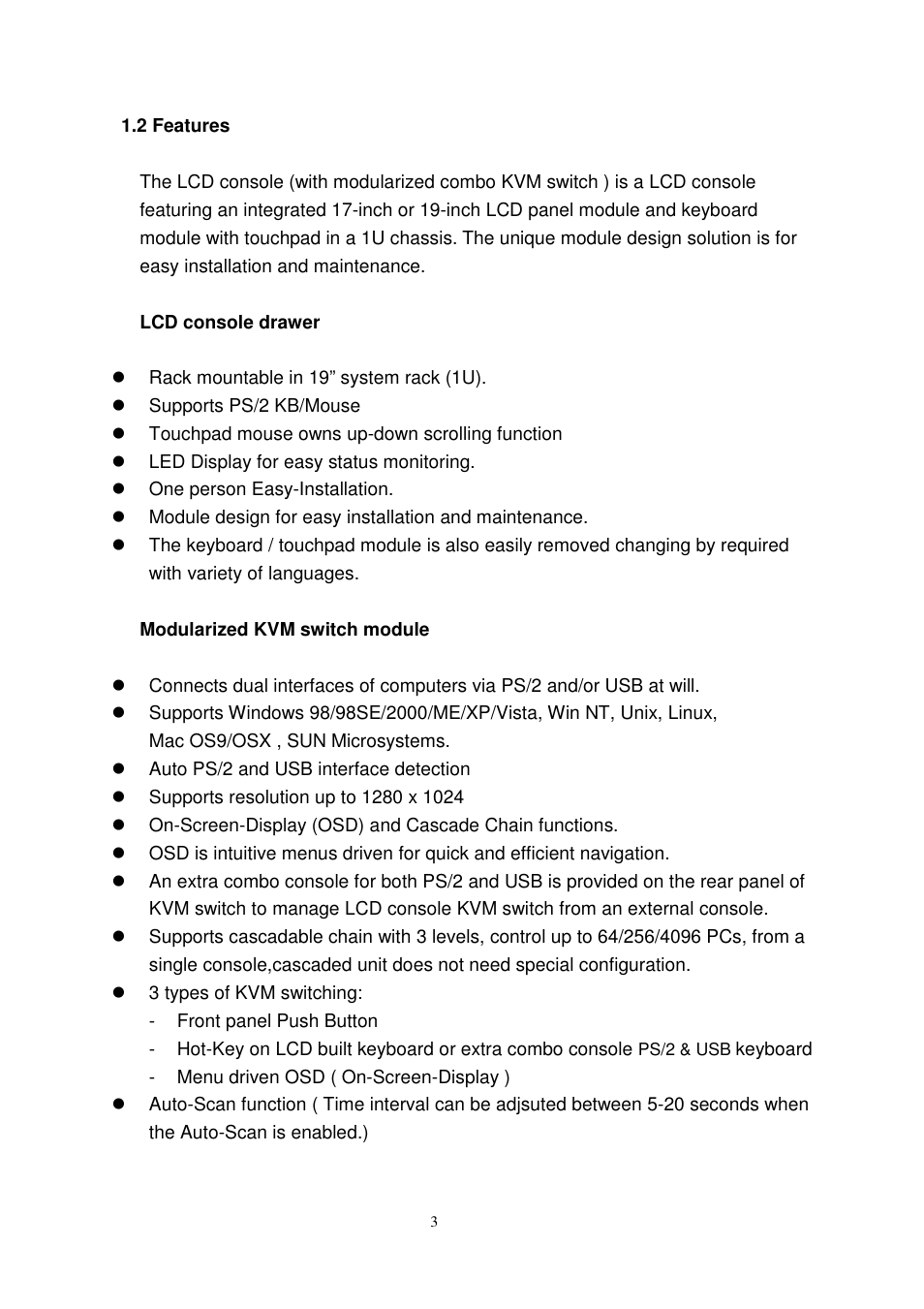 Longshine LCS-KL-2716M User Manual | Page 4 / 38