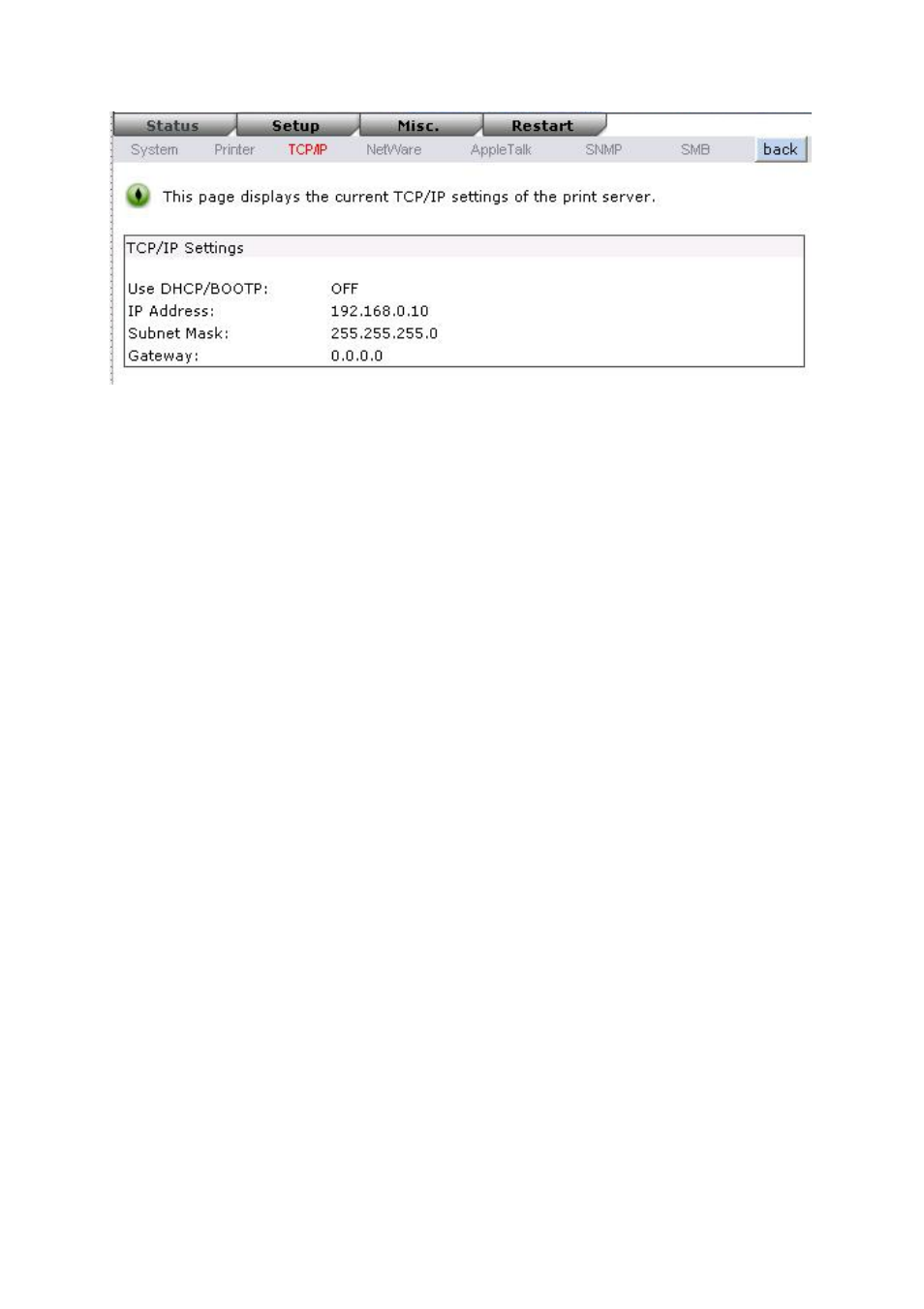 Netware status | Longshine LCS-PS112 User Manual | Page 34 / 81