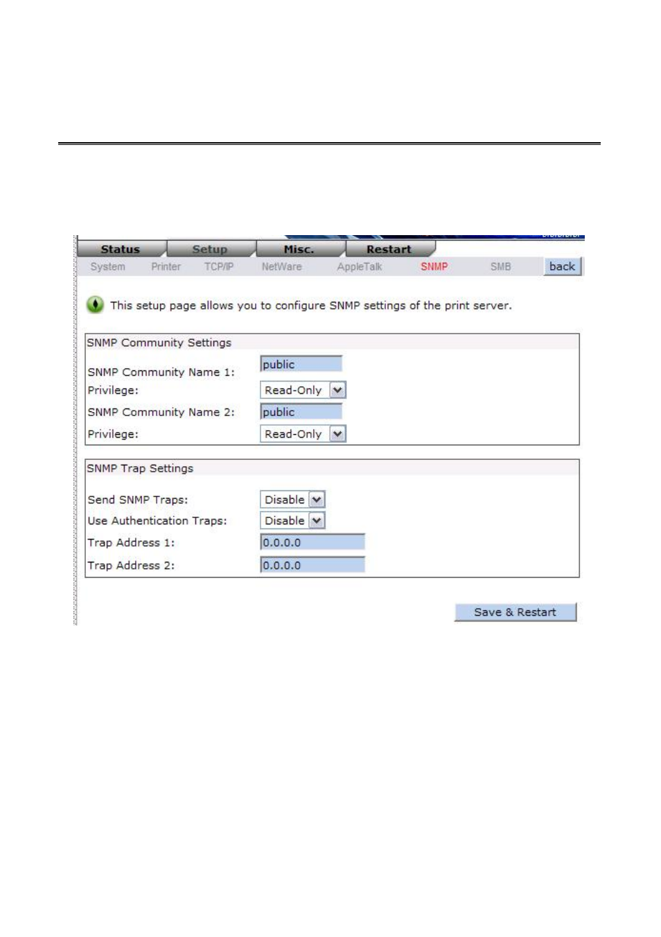Smb setup | Longshine LCS-PS112 User Manual | Page 47 / 81