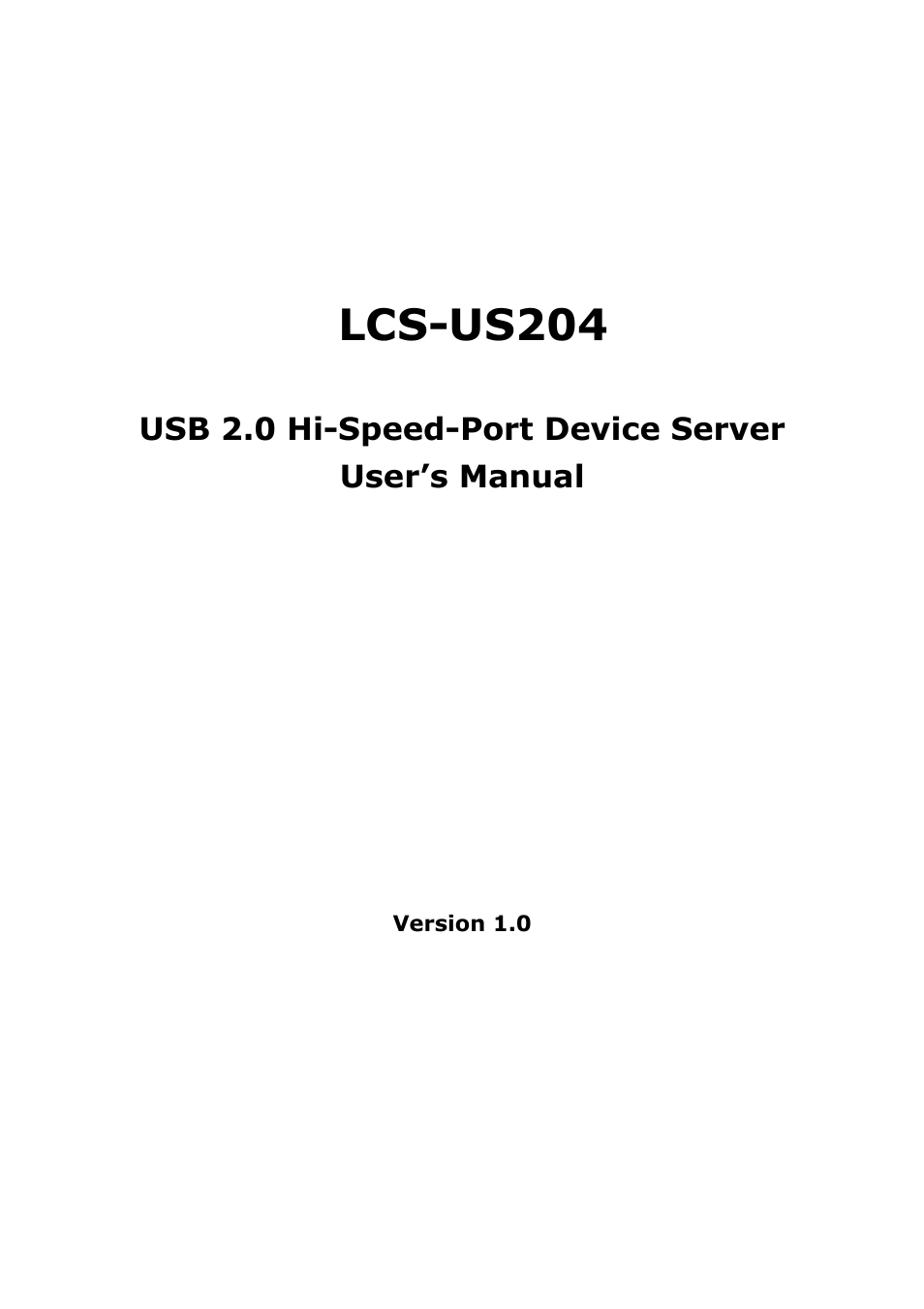 Longshine LCS-US204 User Manual | 43 pages