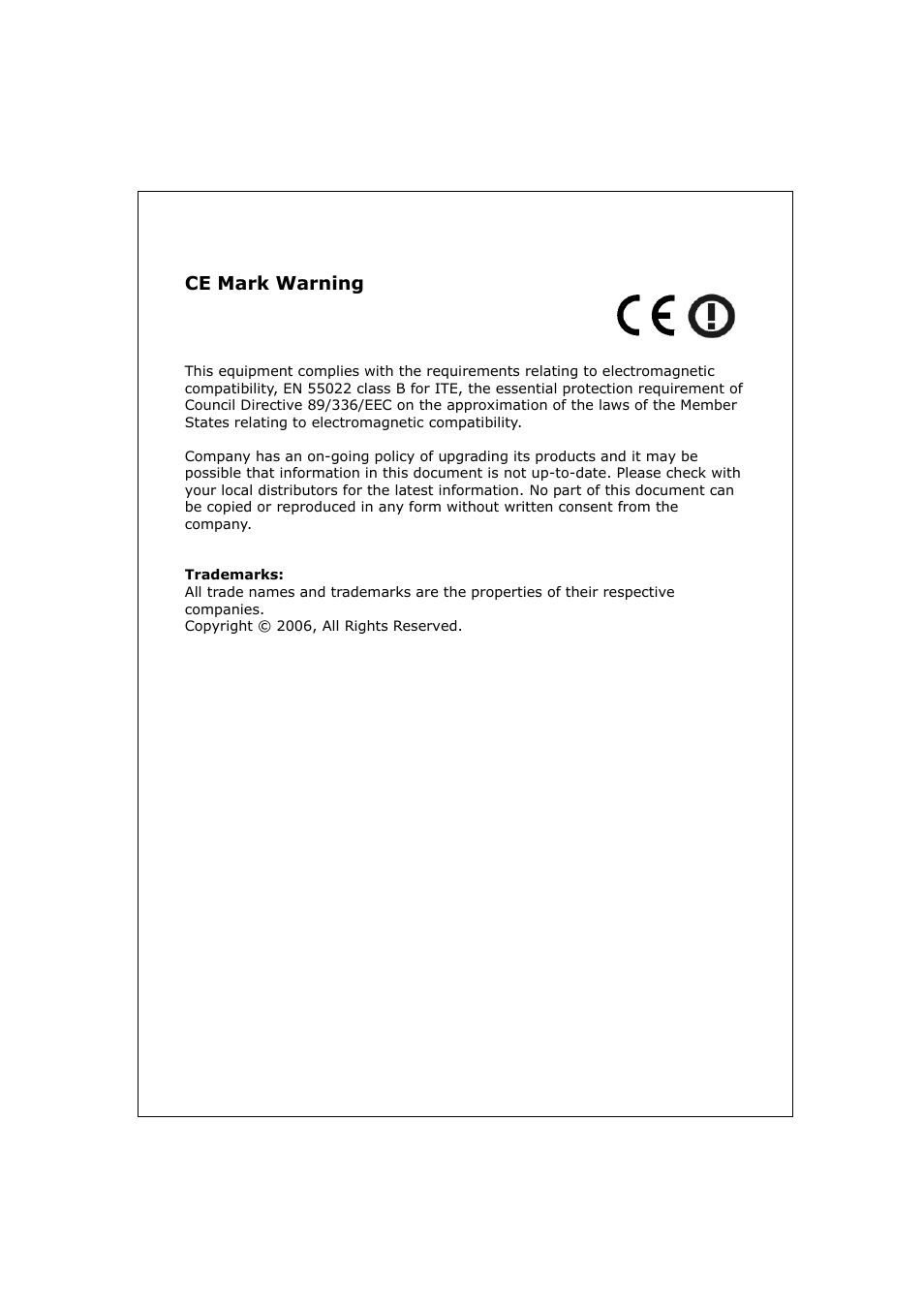 Ce mark warning | Longshine LCS-WA5-45 User Manual | Page 3 / 32