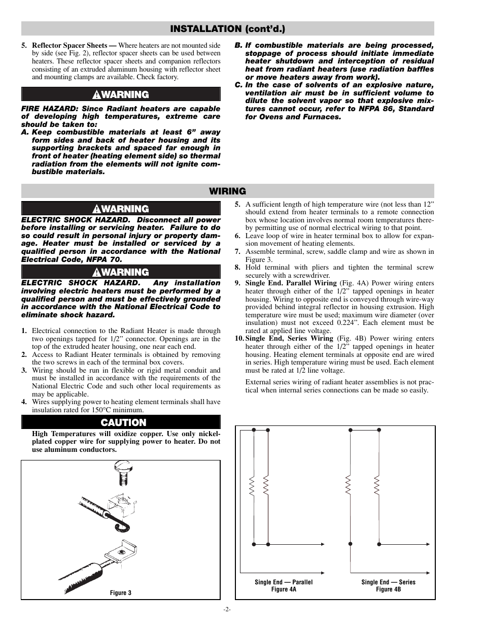 Installation (cont’d.), Wiring | Chromalox PG412-10 User Manual | Page 2 / 6