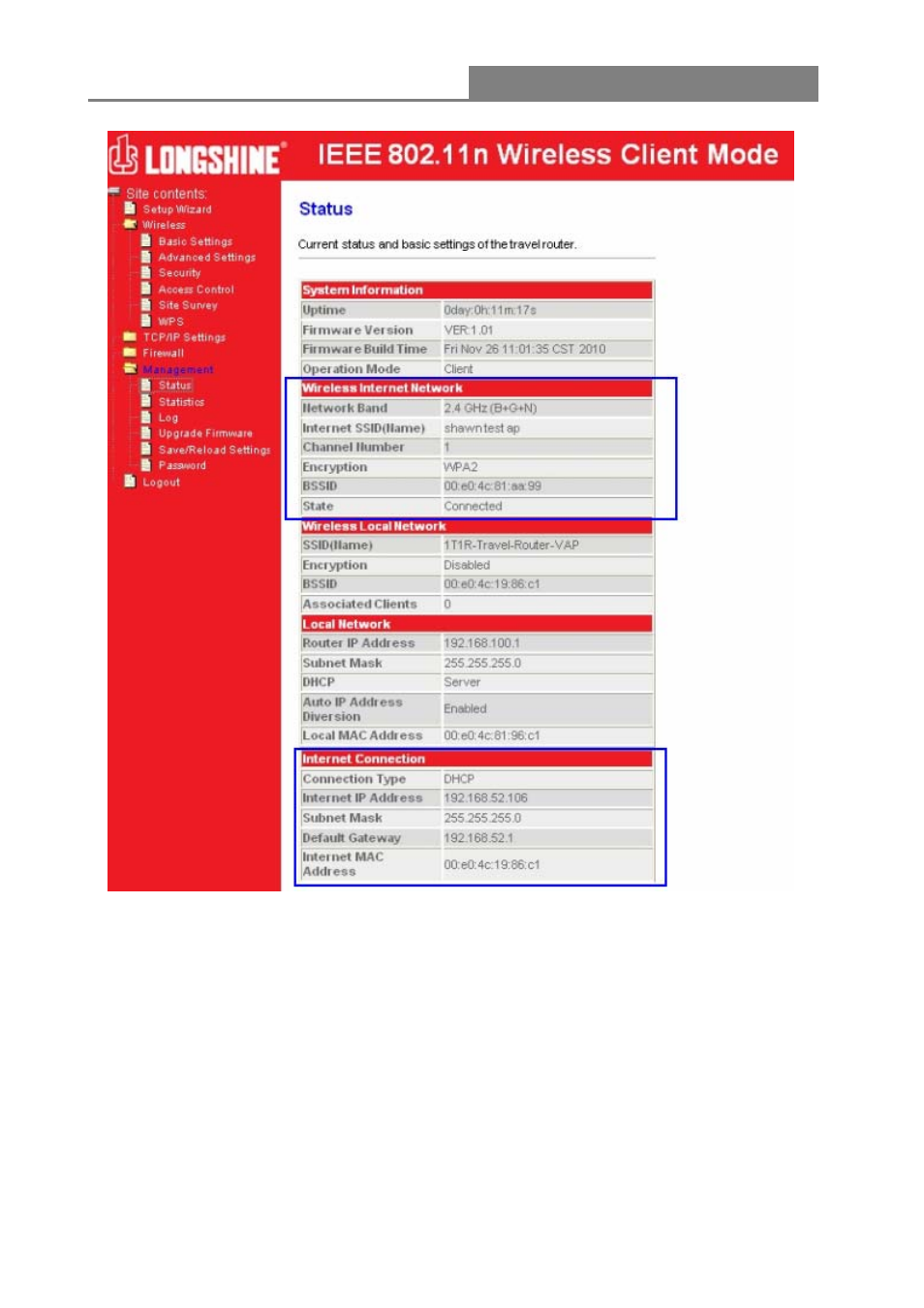 Wireless 11n 1t1r router | Longshine LCS-WARC-N User Manual | Page 87 / 265