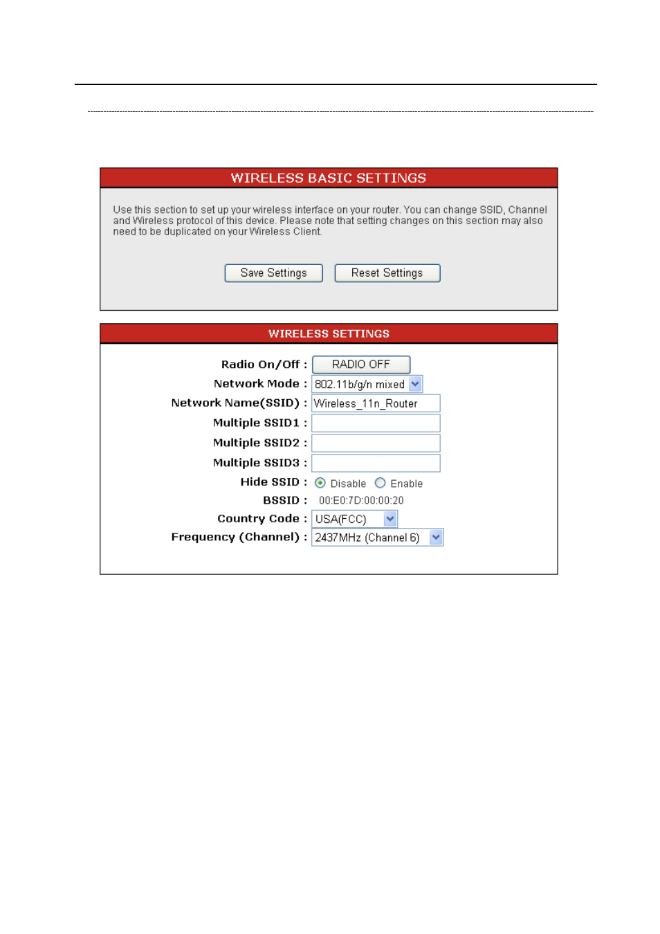 Wireless settings, Basic settings | Longshine LCS-WR5-3214N User Manual | Page 28 / 58