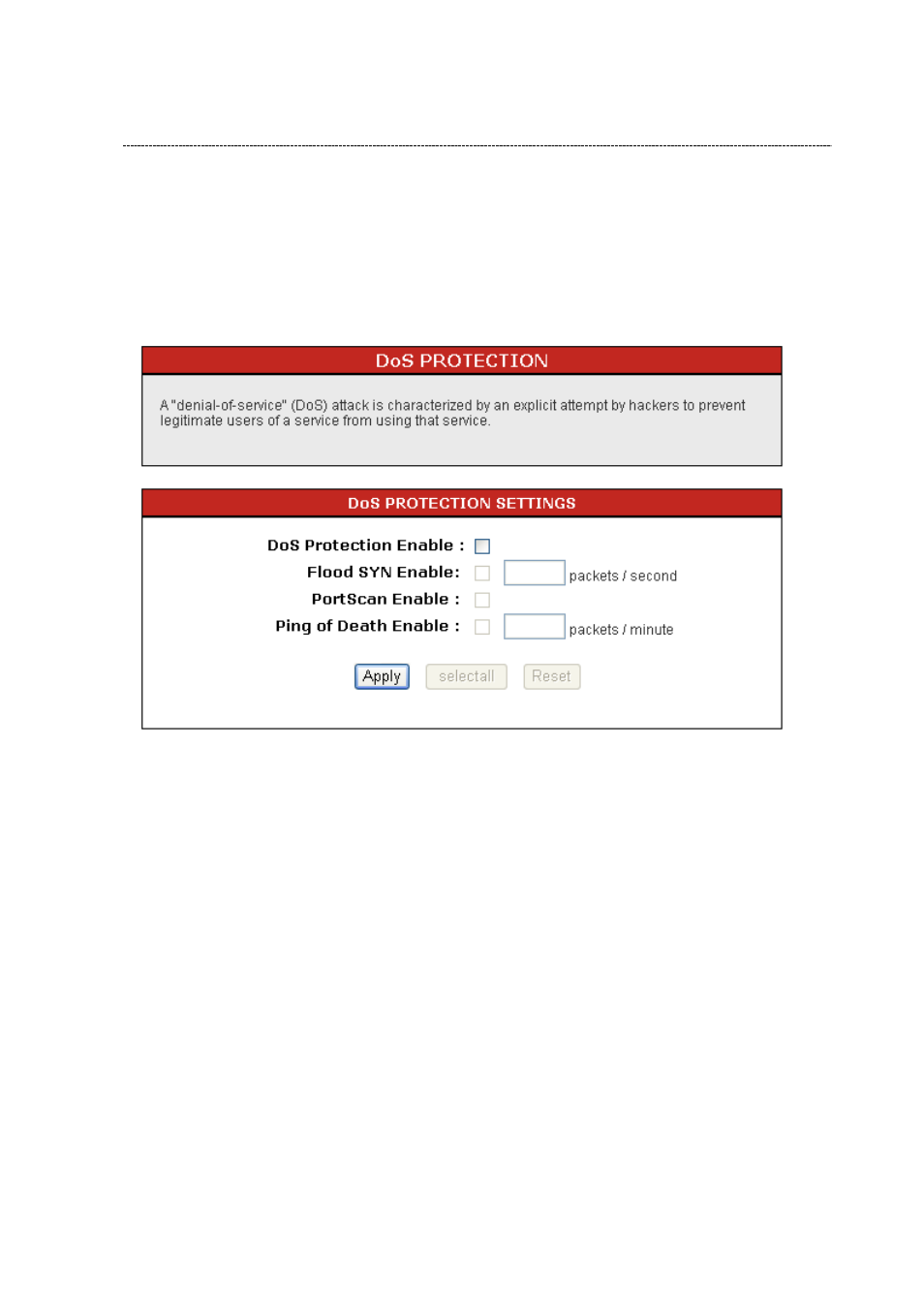Dos protection | Longshine LCS-WR5-3214N User Manual | Page 49 / 58