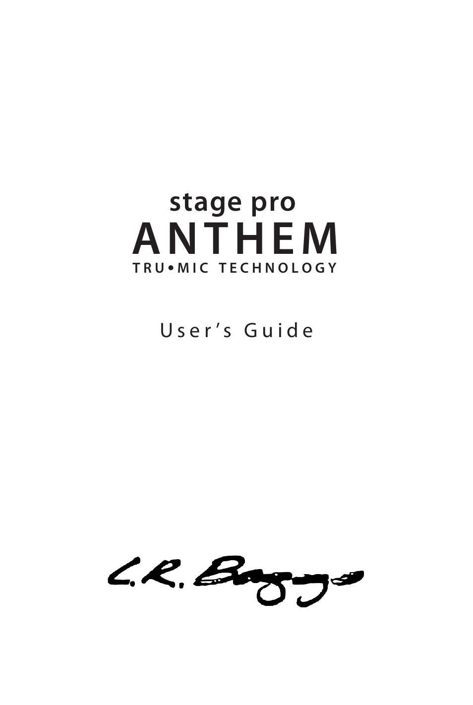 LR Baggs Stagepro Anthem User Manual | 6 pages