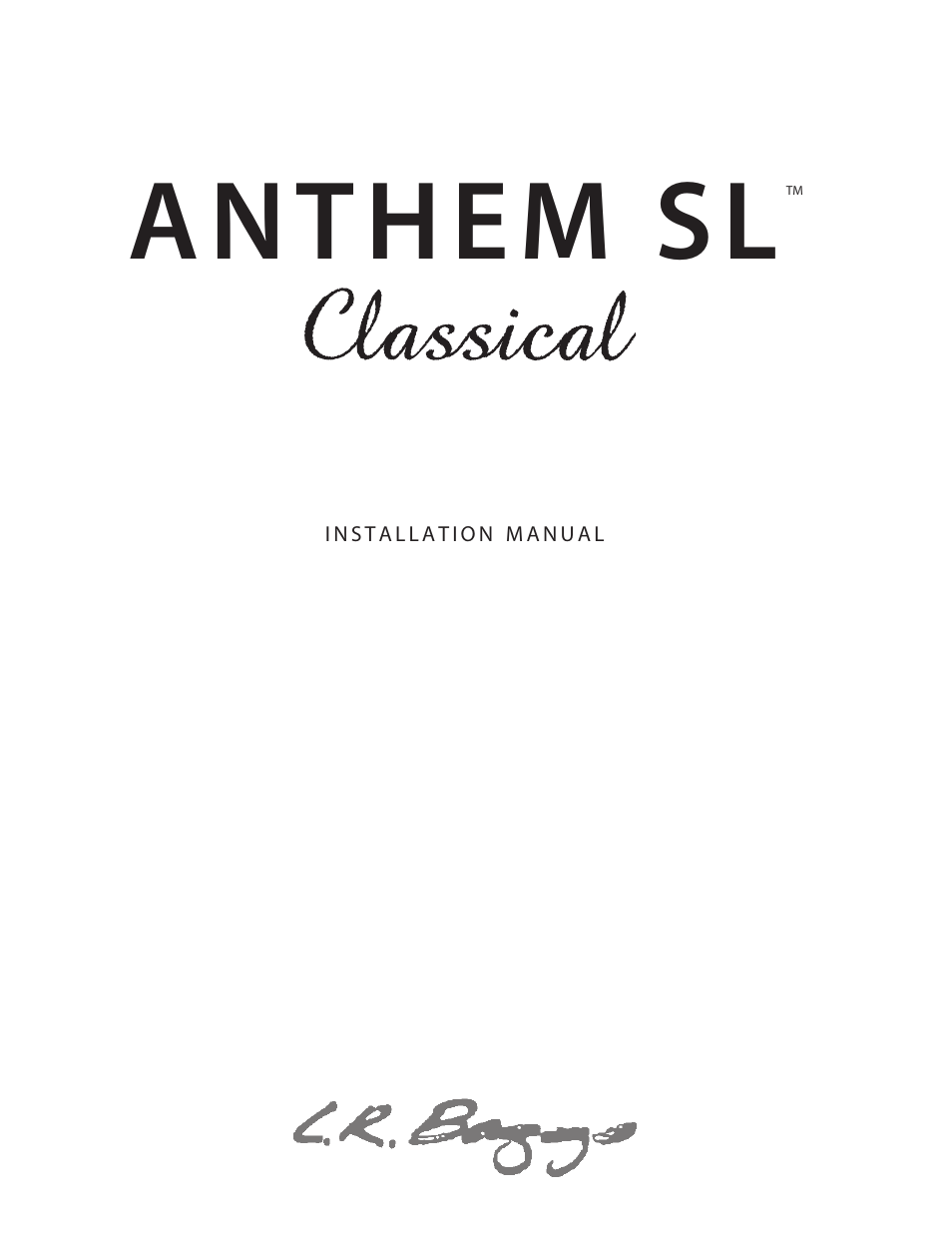 LR Baggs Anthem SL Classical User Manual | 4 pages