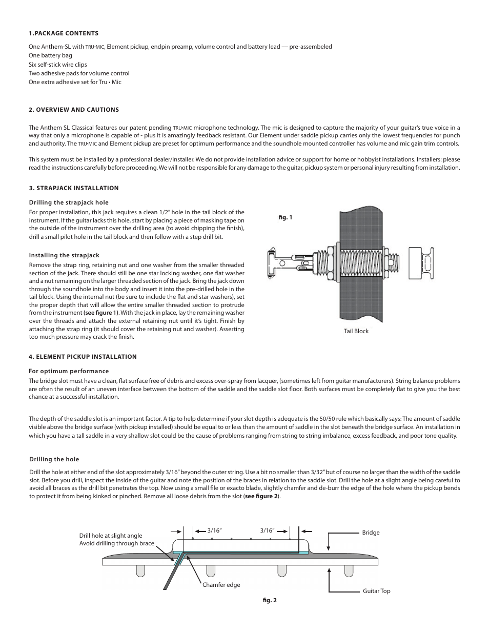 LR Baggs Anthem SL Classical User Manual | Page 2 / 4