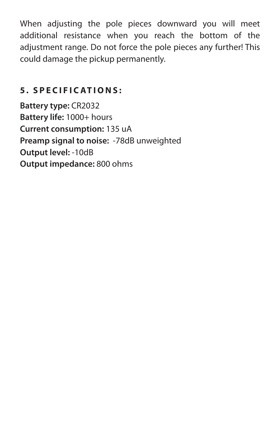 LR Baggs M1A User Manual | Page 6 / 6