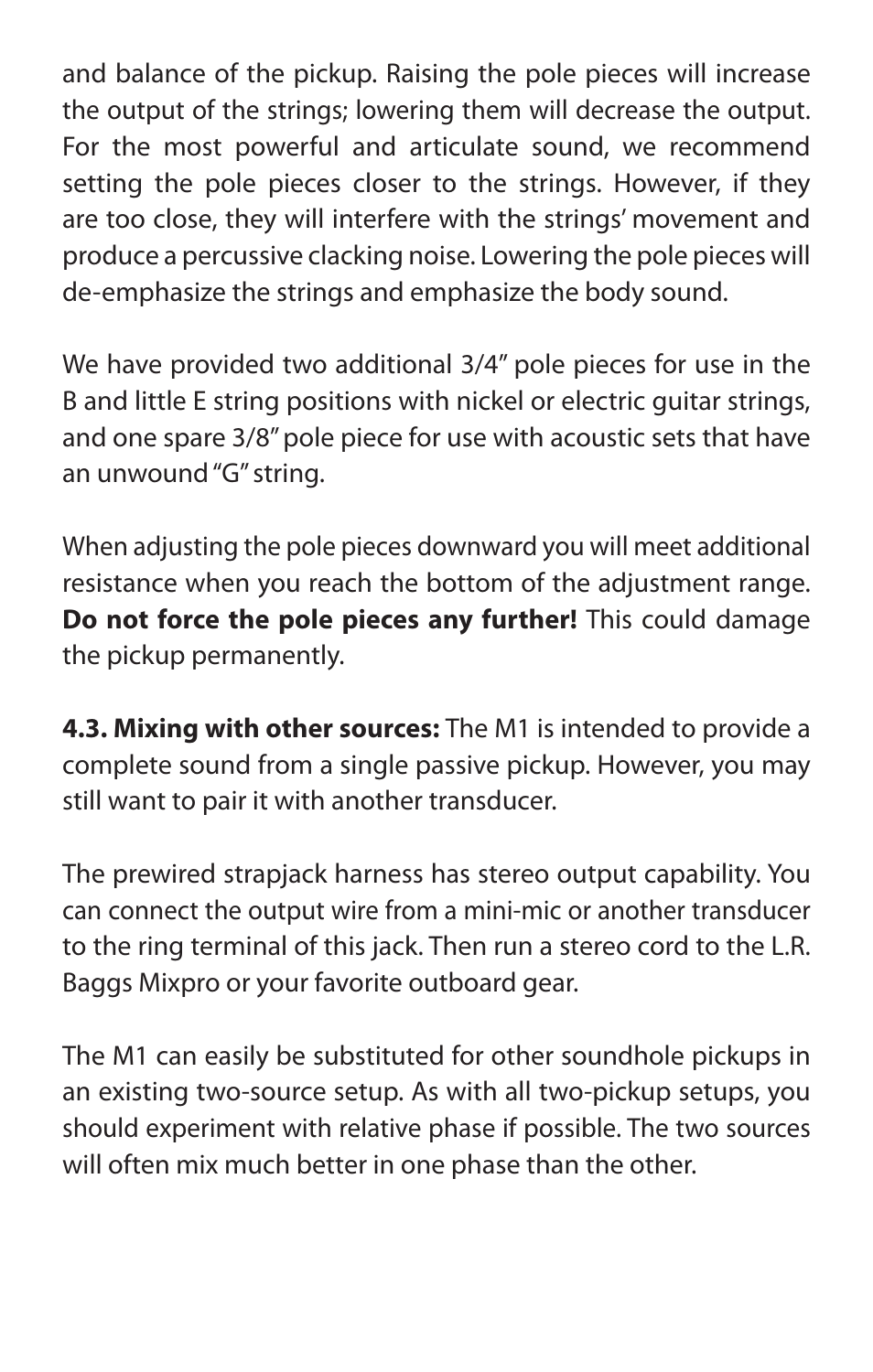 LR Baggs M1 User Manual | Page 6 / 6