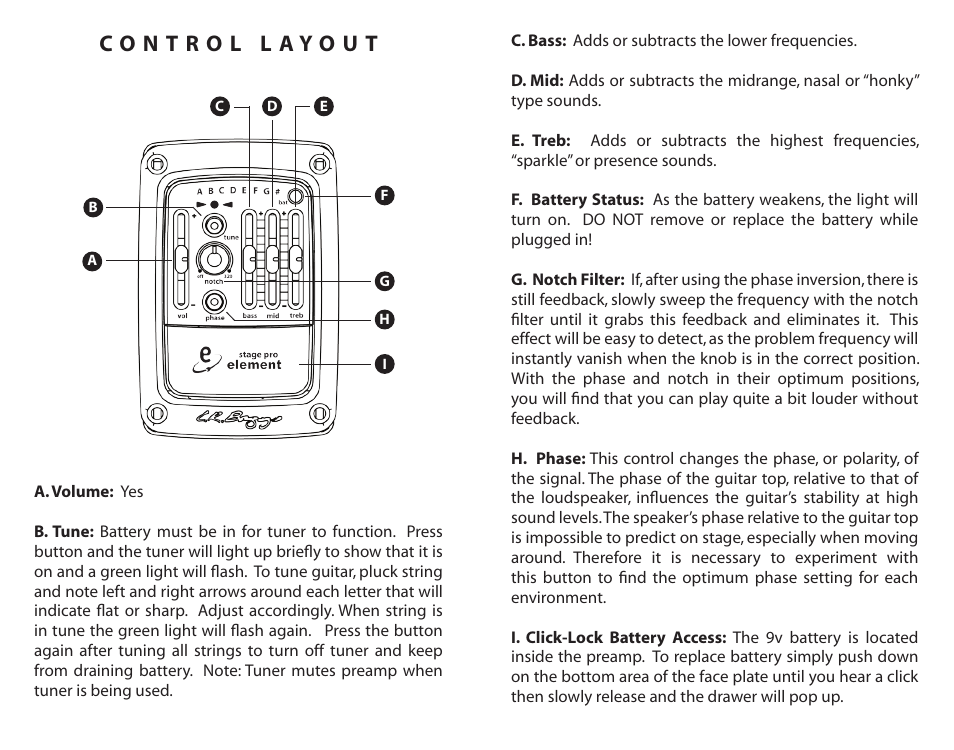 LR Baggs Stagepro Element User Manual | Page 2 / 2