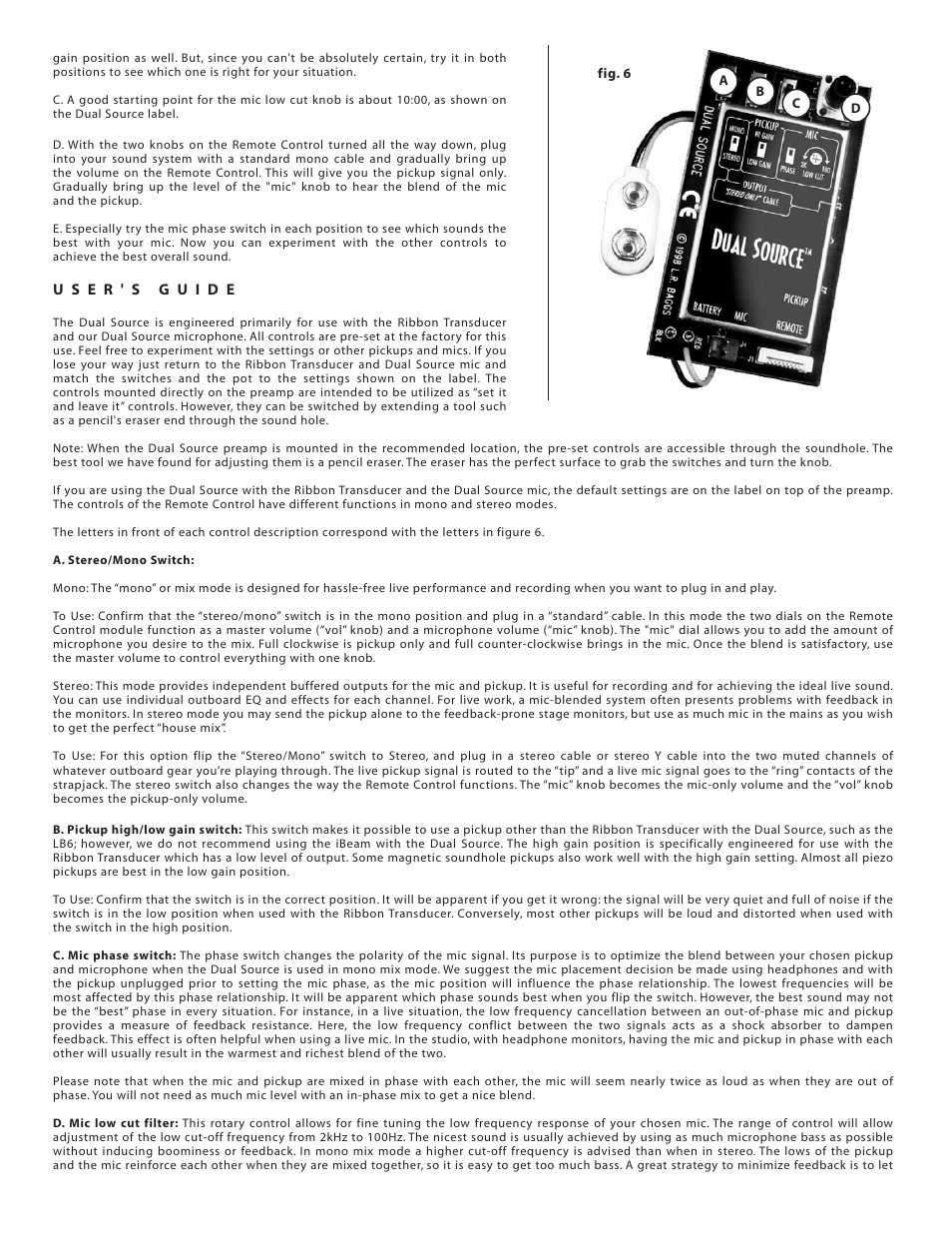 LR Baggs Dual Source User Manual | Page 3 / 4