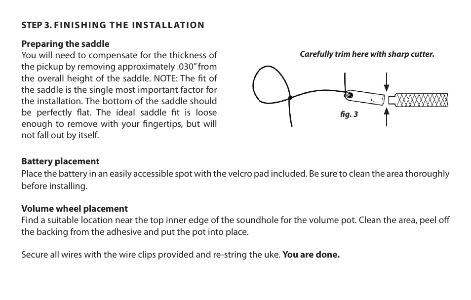 LR Baggs Five.O. Ukulele Pickup User Manual | Page 4 / 6