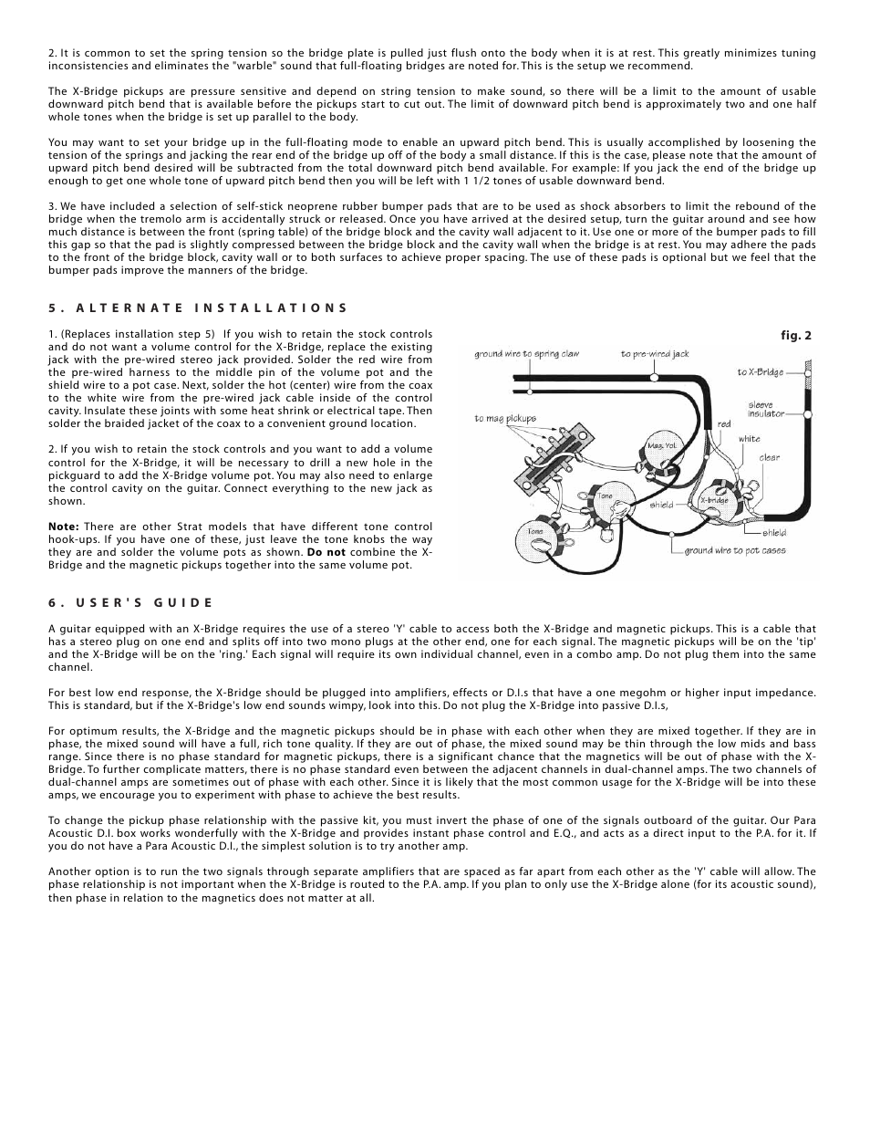 LR Baggs X-Bridge: US Standard User Manual | Page 2 / 2