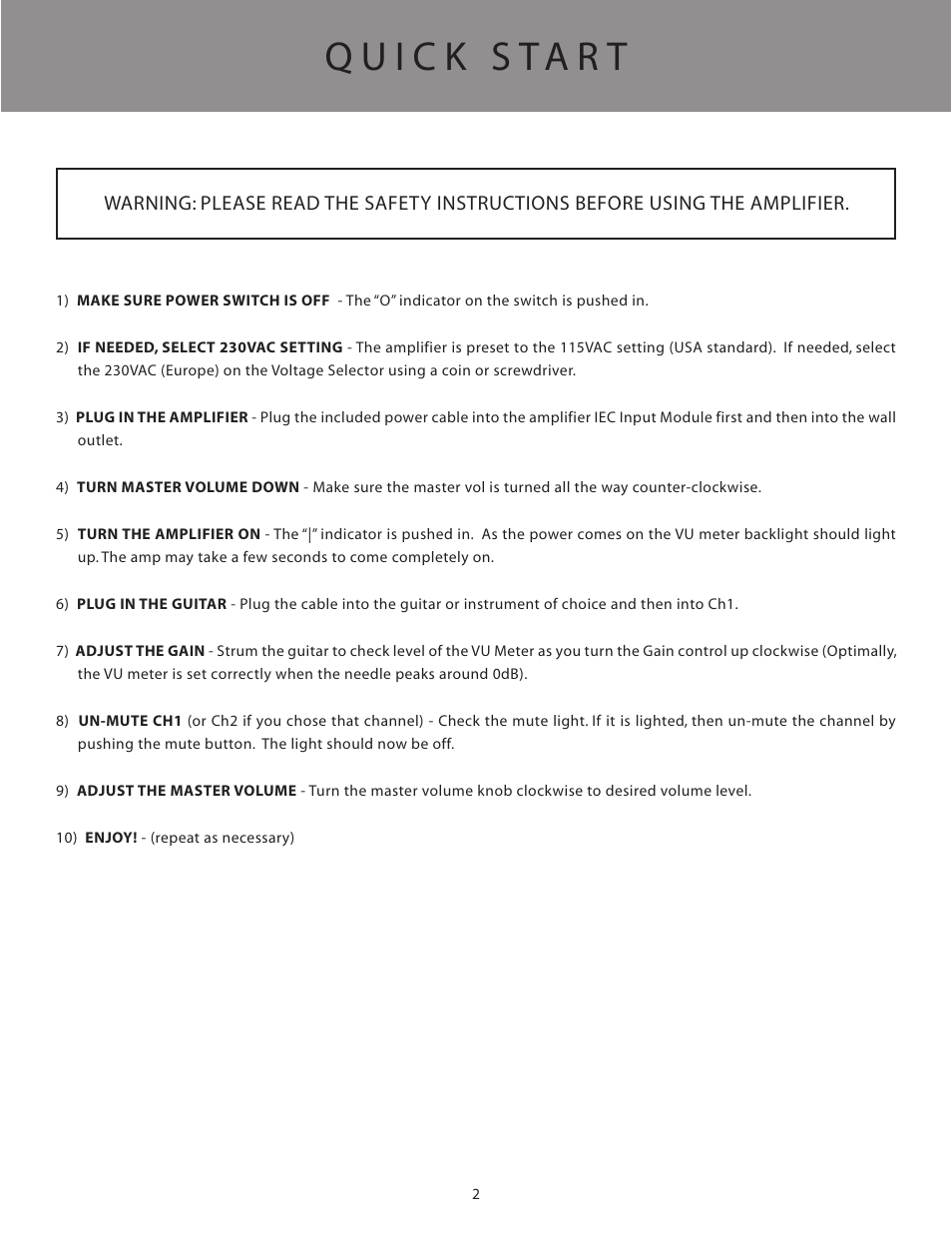 LR Baggs Acoustic Reference Amplifier User Manual | Page 5 / 20