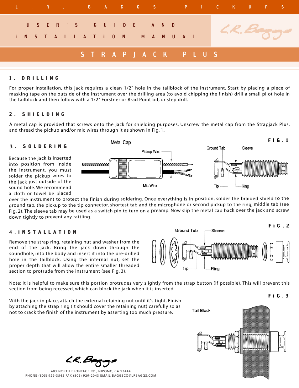 LR Baggs Strapjack Plus User Manual | 1 page