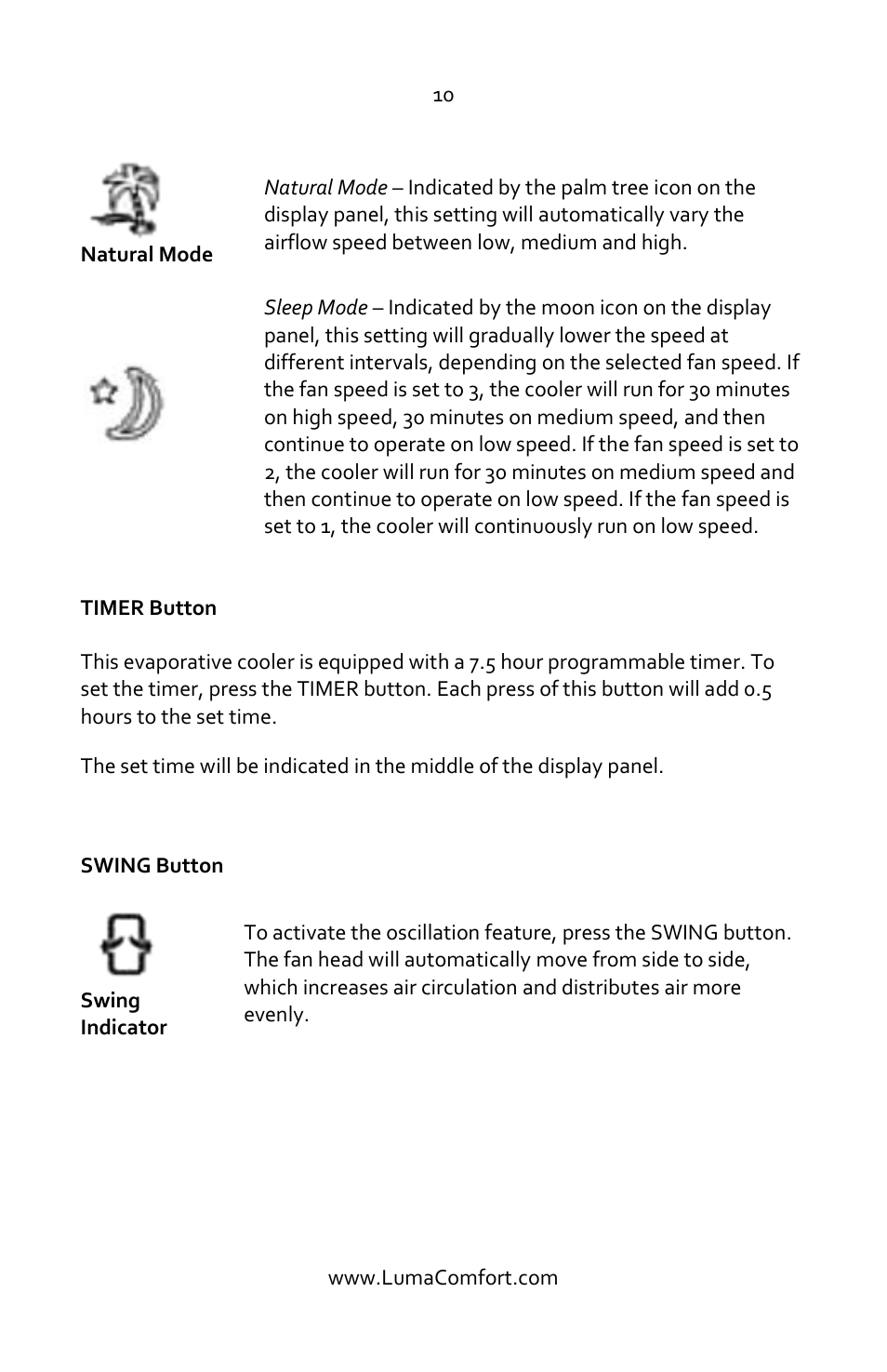 Luma Comfort EC45S Manual User Manual | Page 10 / 16