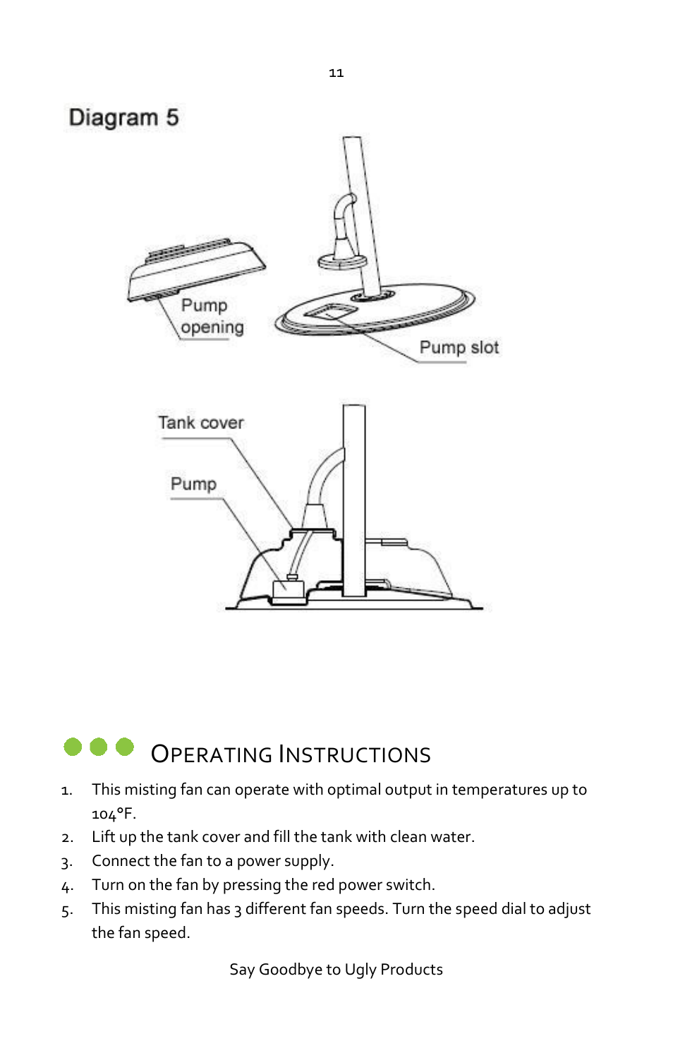 Operating instructions, Perating, Nstructions | Luma Comfort MF24B Manual User Manual | Page 11 / 15
