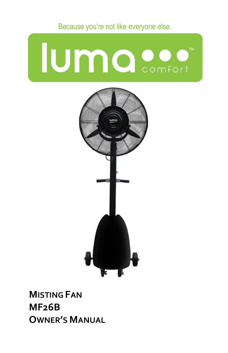 Luma Comfort MF26B Manual User Manual | 18 pages