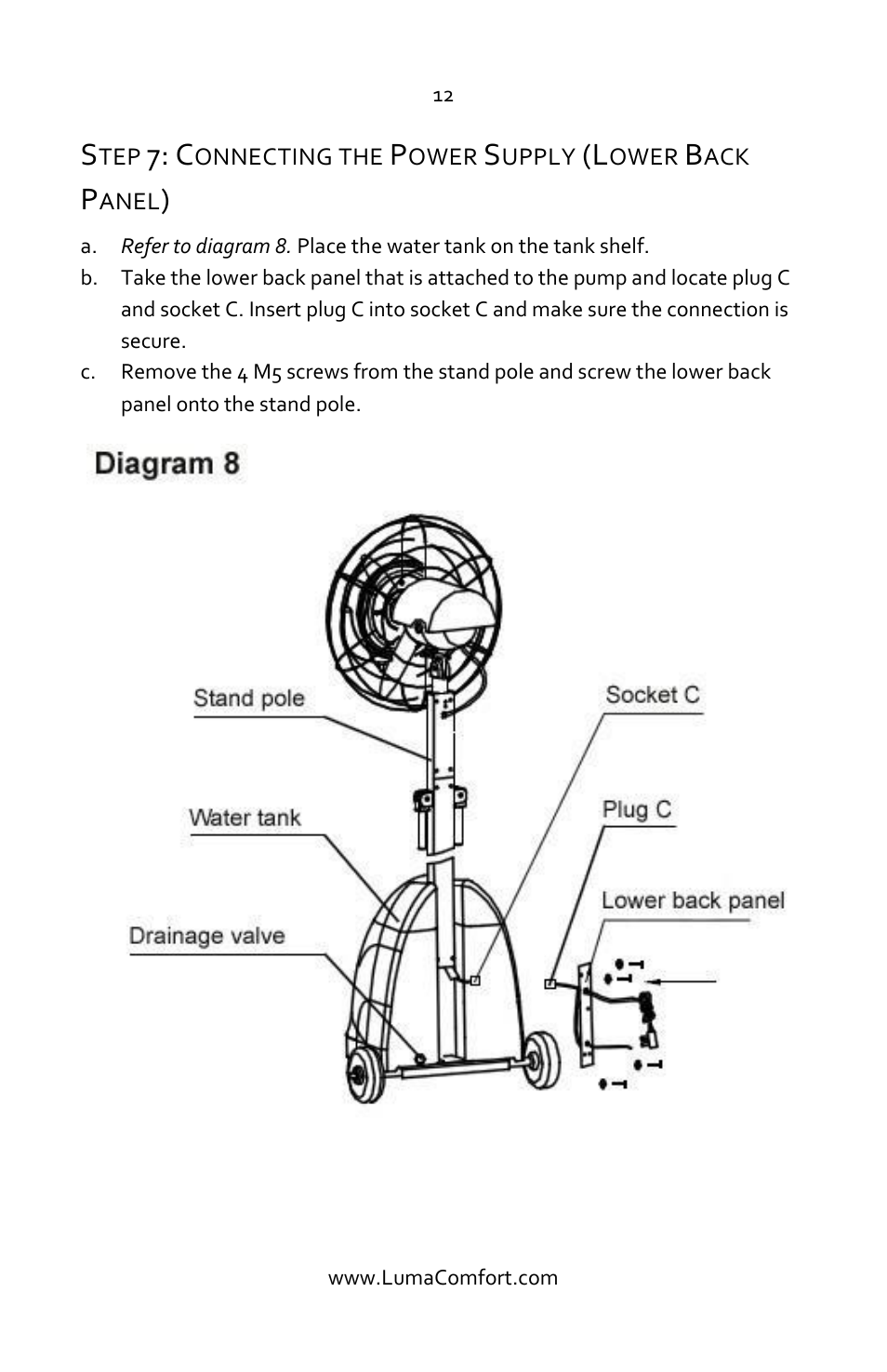 Luma Comfort MF26B Manual User Manual | Page 12 / 18